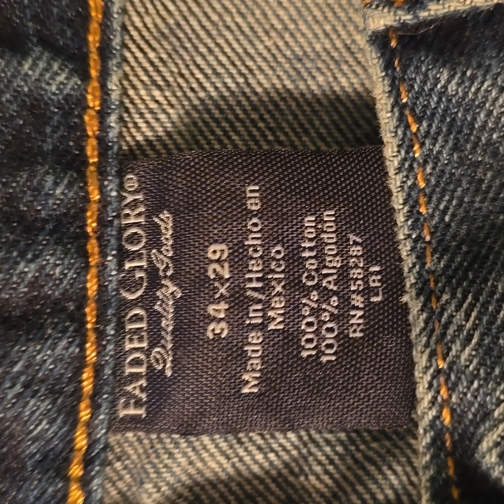 Faded Glory Blue Jeans 34 X 29 - Picture 4 of 4